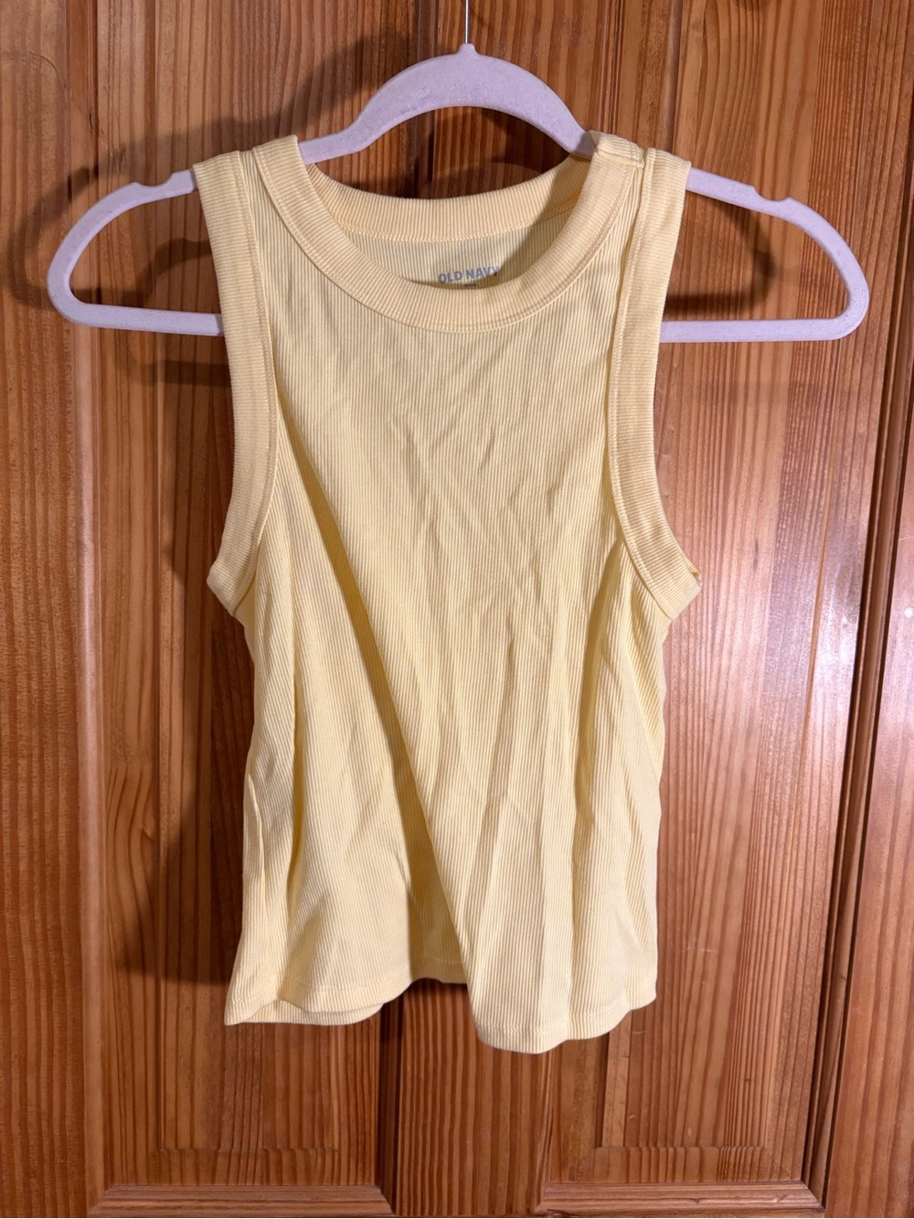 Old Navy Pale Yellow Ribbed Tank